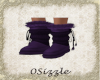 Cute Purple Fur Boots