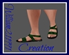 Green Greek God Sandals