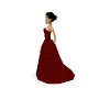red eligent gown