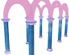 blue/pink archway