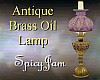 Antq Brass Oil Lamp Ppl