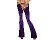 purple pants with belt