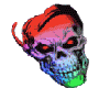 coloured flashing skull
