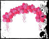 Pink glitter balloon arc