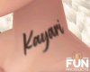 FUN Kayari neck tattoo