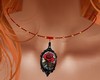 red rose necklace