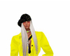 gorra amarilla con pelo