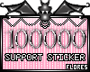 100000 Support Sticker