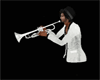 white trompet playing