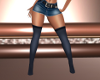 A| Denim Thigh Boots