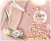 Olive Crystal Bow Heels