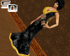 Long Dress Black & Gold