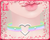 |H| Rainbow Heart Choker