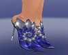 Blue jeweled high heels