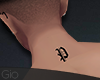 [] P Neck Tattoo