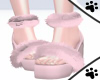 .M. Pink Fur Diva Heels