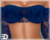 Blue Lace Crop Top