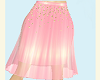 Pink voile skirt w/gems