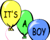 It's a boy balloons