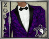 Argyle Purple Bow tie