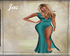 *J *SLINKY TURQUOIS GOWN