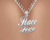 Peace love necklace