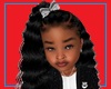 Kids Blk White Bow Wavy
