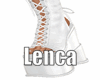 Laced white boots
