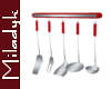 MLK Red Utensil Rack