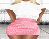 White Top Pink Skirt