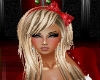 Blond Vanes Red Bow