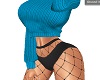 Teal Sweater+Fishnets