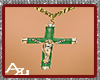 Green & Gold Crucifix