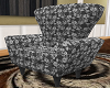 Floral Grey / Gray Chair
