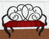 red and black bench