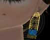 Turquoise-Gold Earrings