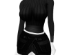 Black Sweater Skirt Set