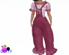 kid pink ruffle overalls