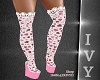 IV.PinkHearts Lace Boots