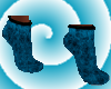 Aqua Ocean Fuzzy Socks