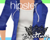(B) Hipster Hoodie Blue