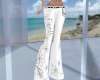 Floral White Jeans