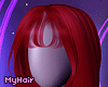 yvett red + bangs