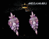 purple murano earrings