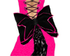Black Bow w/ Pink Accent