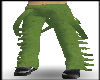 Green pants with shoes