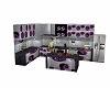 purple and grey kitchen