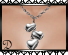 {D} Hearts Necklace