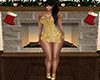 Golden sequin tightdress