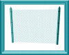 Chain Link Fence in Teal
